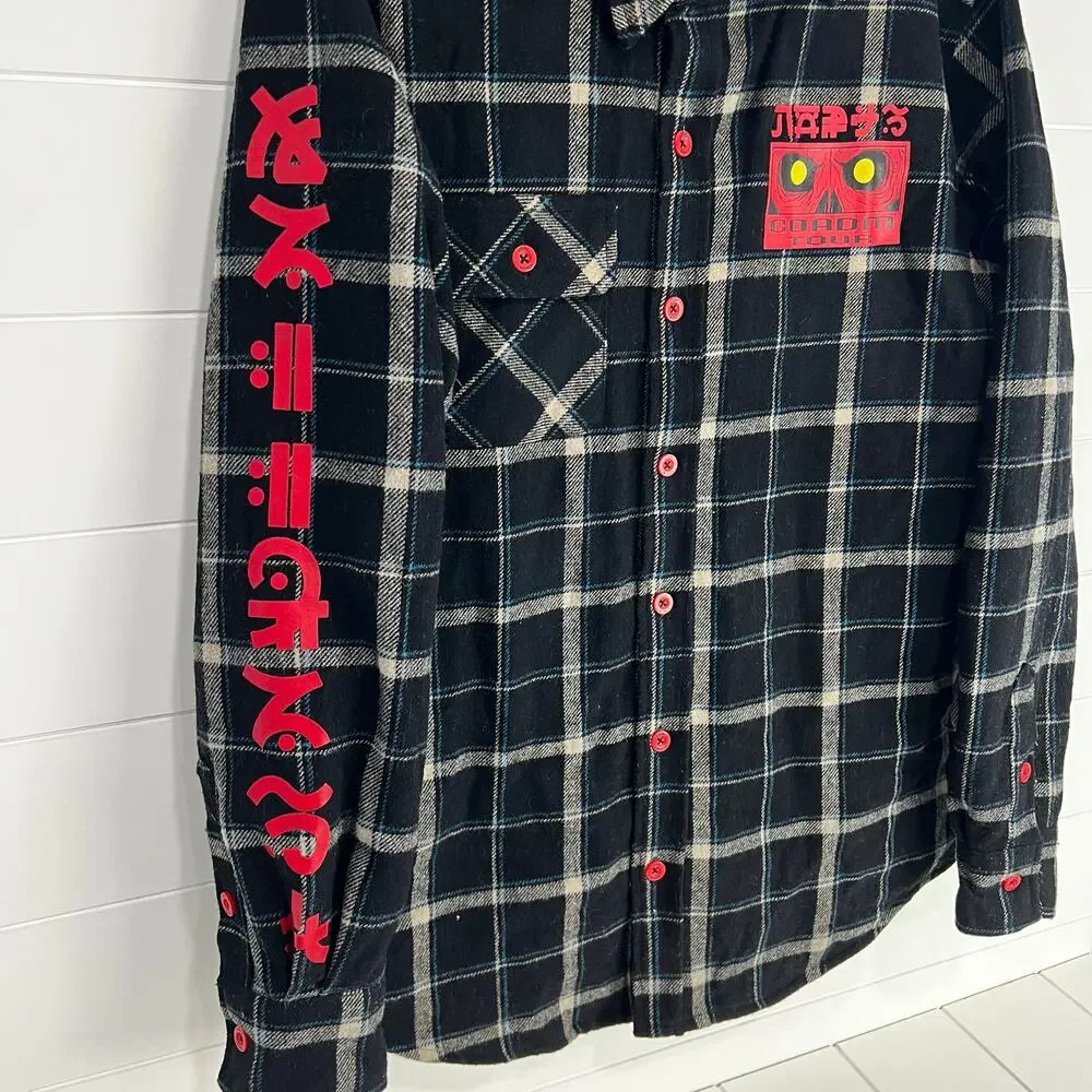 Logic COADM Tour 2019 Plaid Shirt Sz Medium Bobby Boy Wool Blend Flannel Jacket - Picture 10 of 10